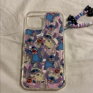 Disney Stitch Halloween Phone Case - Blue and Purple IPhone 14/13